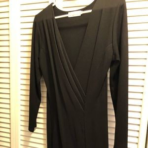Sexy Ava Sky Black Wrap dress
